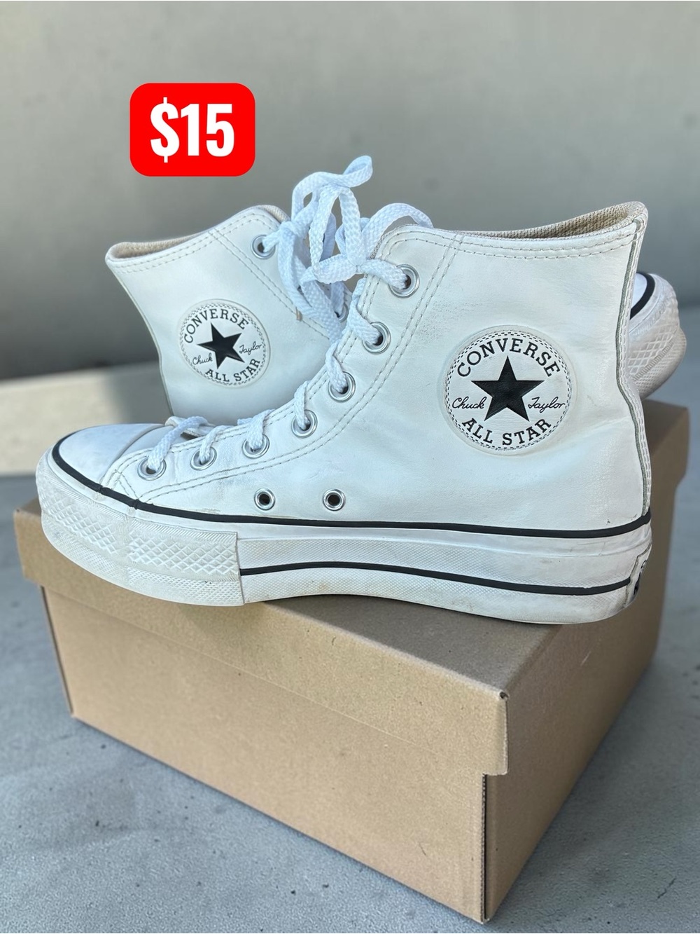 Converse White High-Top Canvas Sneakers